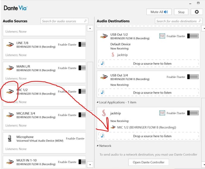 03-Routing your computers audio with Dante Via  