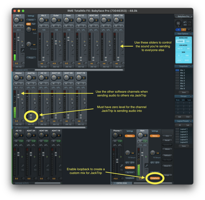 04-Using RME Totalmix with JackTrip 