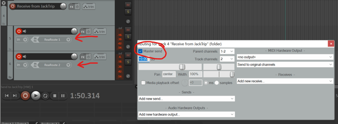 04-Windows - Connecting Reaper to JackTrip using ReaRoute