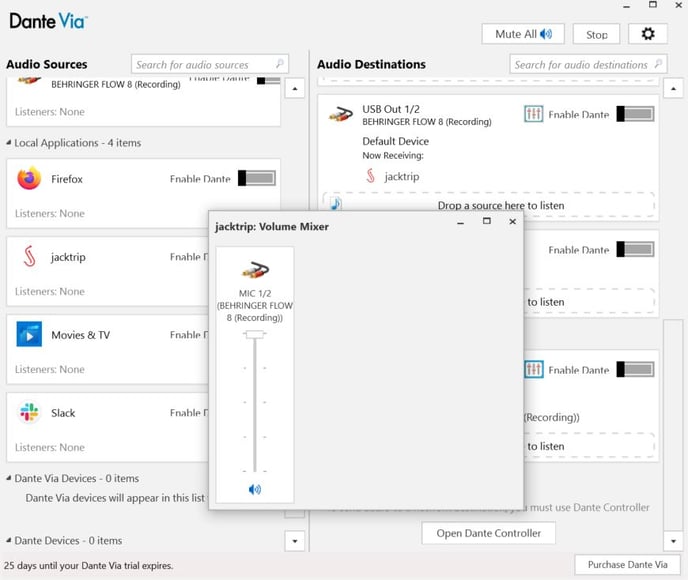 06-Routing your computers audio with Dante Via  